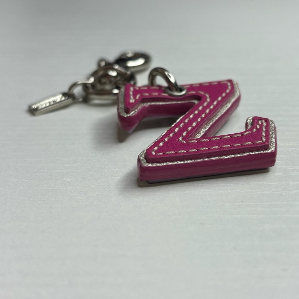 Coach key fob features a letter "Z" charm NWOT - Picture 5 of 5